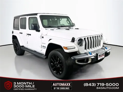 White 2022 Jeep Wrangler Unlimited Sahara 4xe for sale in Summerville, SC