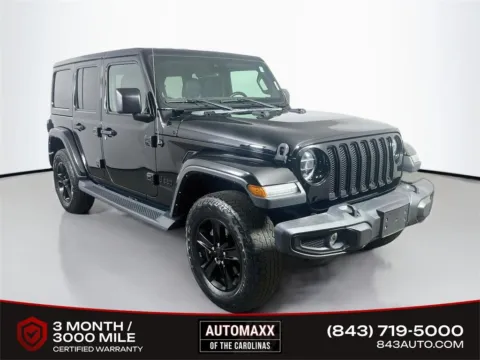 Black 2021 Jeep Wrangler Unlimited Sahara Altitude for sale in Summerville, SC