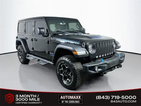 Black 2022 Jeep Wrangler Unlimited Rubicon 4xe for sale in Summerville, SC