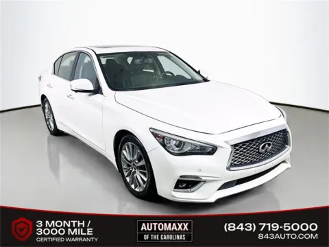 White 2021 INFINITI Q50 3.0t LUXE for sale in Summerville, SC
