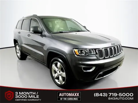 Gray 2018 Jeep Grand Cherokee Limited for sale in Summerville, SC