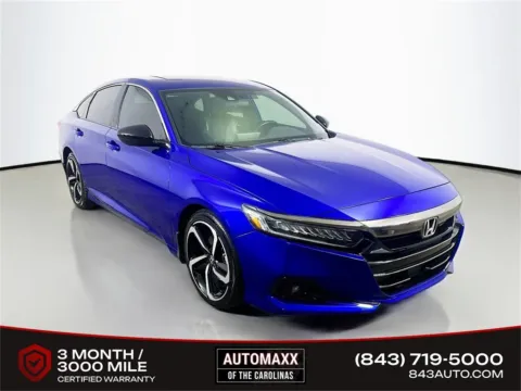 Blue 2021 Honda Accord Sport 2.0T for sale in Summerville, SC