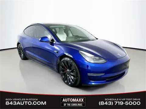 Blue 2022 Tesla Model 3 Performance for sale in Summerville, SC