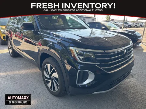Black 2024 Volkswagen Atlas 2.0T SE w/Technology for sale in Summerville, SC
