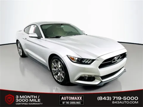 Silver 2015 Ford Mustang EcoBoost Premium for sale in Summerville, SC