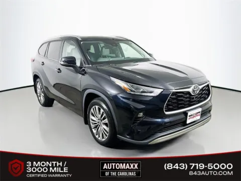 Black 2022 Toyota Highlander Platinum for sale in Summerville, SC