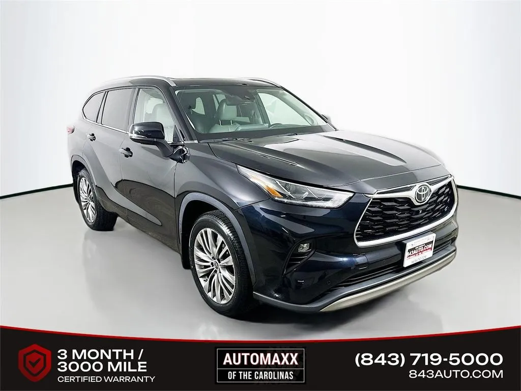 Black 2022 Toyota Highlander Platinum for sale in Summerville, SC