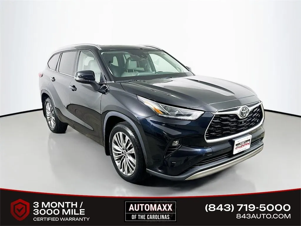Black 2022 Toyota Highlander Platinum for sale in Summerville, SC