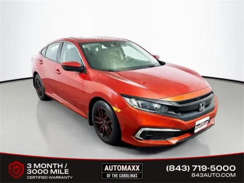 Red 2019 Honda Civic LX for sale in Summerville, SC