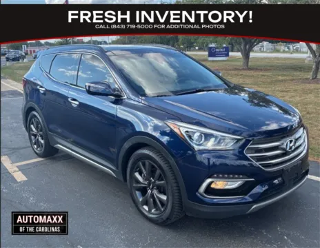 Blue 2017 Hyundai Santa Fe Sport 2.0T Ultimate for sale in Summerville, SC