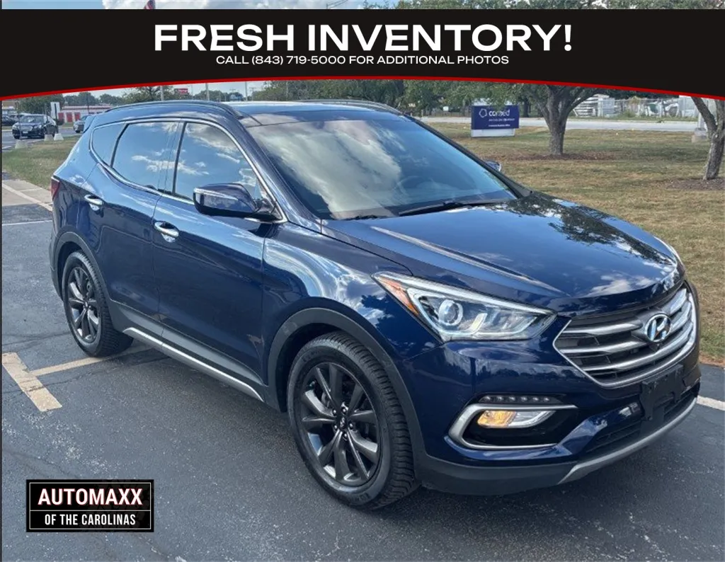 Blue 2017 Hyundai Santa Fe Sport 2.0T Ultimate for sale in Summerville, SC