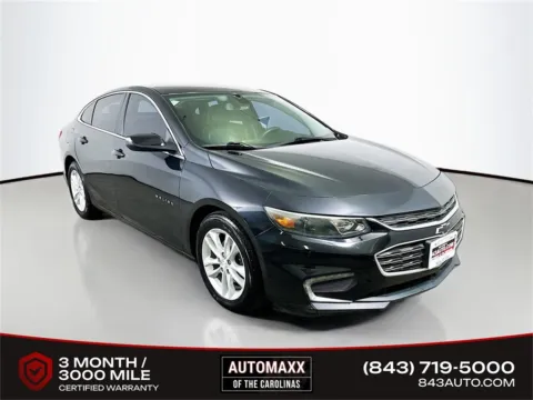 Black 2017 Chevrolet Malibu LT for sale in Summerville, SC