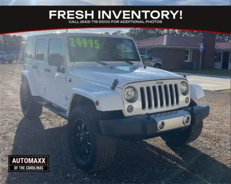 White 2017 Jeep Wrangler Unlimited Sahara for sale in Summerville, SC