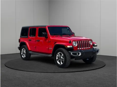 Red 2019 Jeep Wrangler Unlimited Sahara Sport Utility 4D for sale in Jacksonville, FL