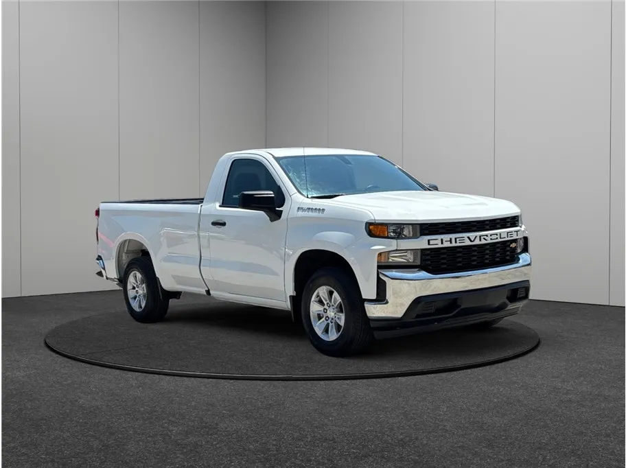 White 2021 Chevrolet Silverado 1500 Regular Cab Work Truck Pickup 2D 8 ft for sale in Jacksonville, FL