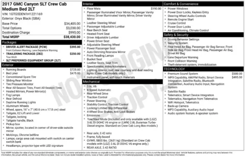 Photos of 2017 GMC Canyon SLT for sale in Fort Walton Beach, FL at Step One Cadillac GMC Fort Walton Beach