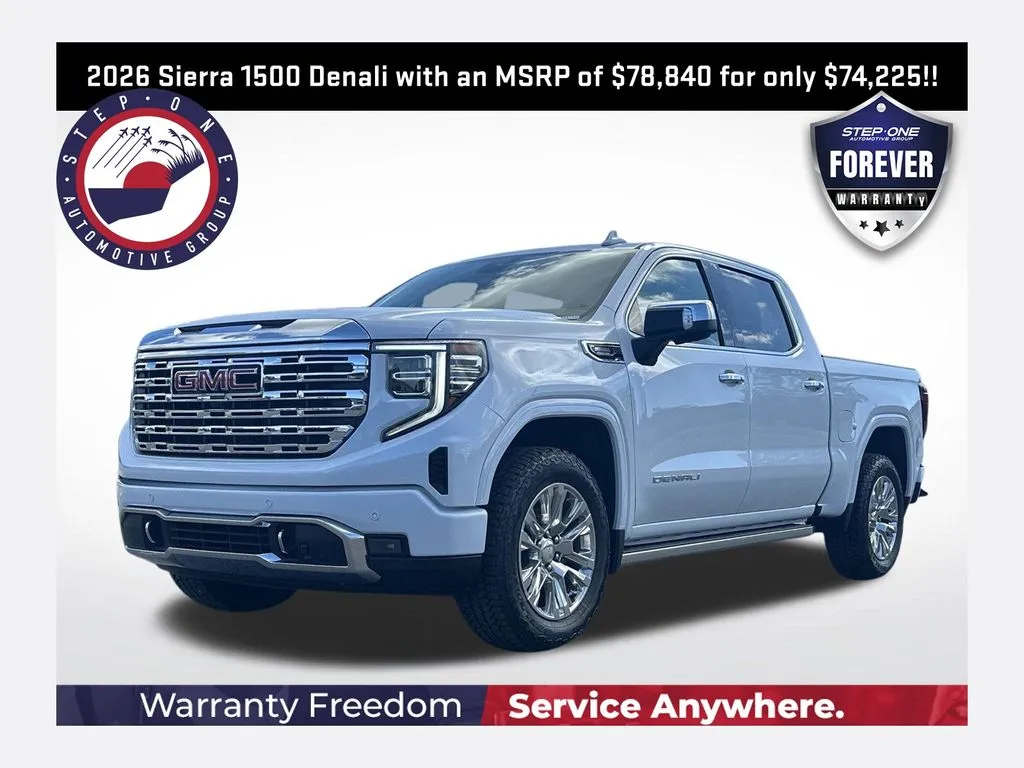 White 2026 GMC Sierra 1500 Denali for sale in Pensacola, FL