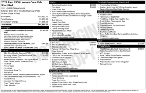 Silver 2022 Ram 1500 Laramie for sale in Pensacola, FL