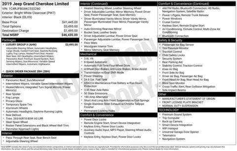 White 2019 Jeep Grand Cherokee Limited for sale in Pensacola, FL