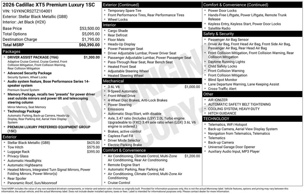 2026 Cadillac XT5 Premium Luxury for sale in Pensacola, FL