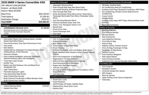 Black 2020 BMW 4 Series 430i for sale in Pensacola, FL