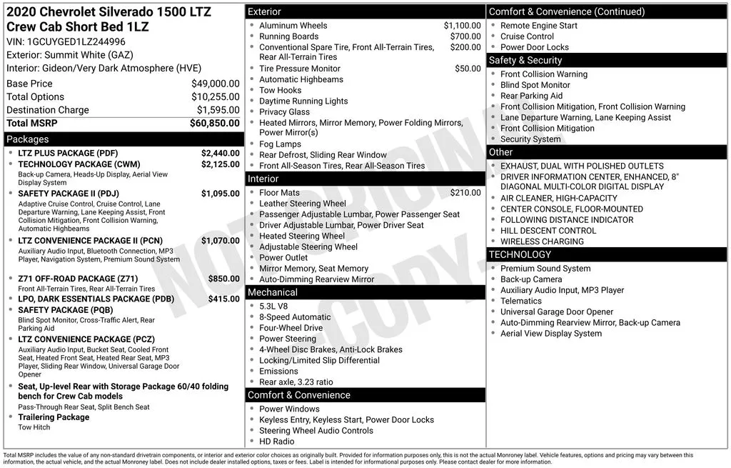 2020 Chevrolet Silverado 1500 LTZ for sale in Pensacola, FL