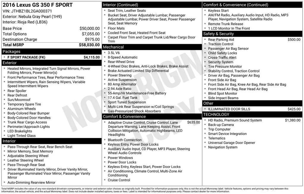 2016 Lexus GS 350 for sale in Pensacola, FL