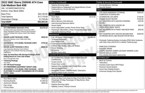 Black 2022 GMC Sierra 2500HD AT4 for sale in Pensacola, FL