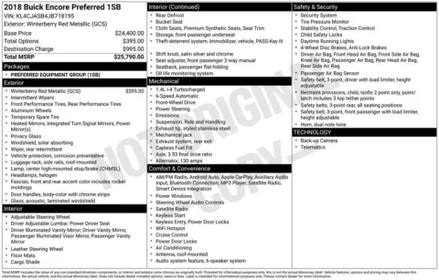 Red 2018 Buick Encore Preferred for sale in Pensacola, FL