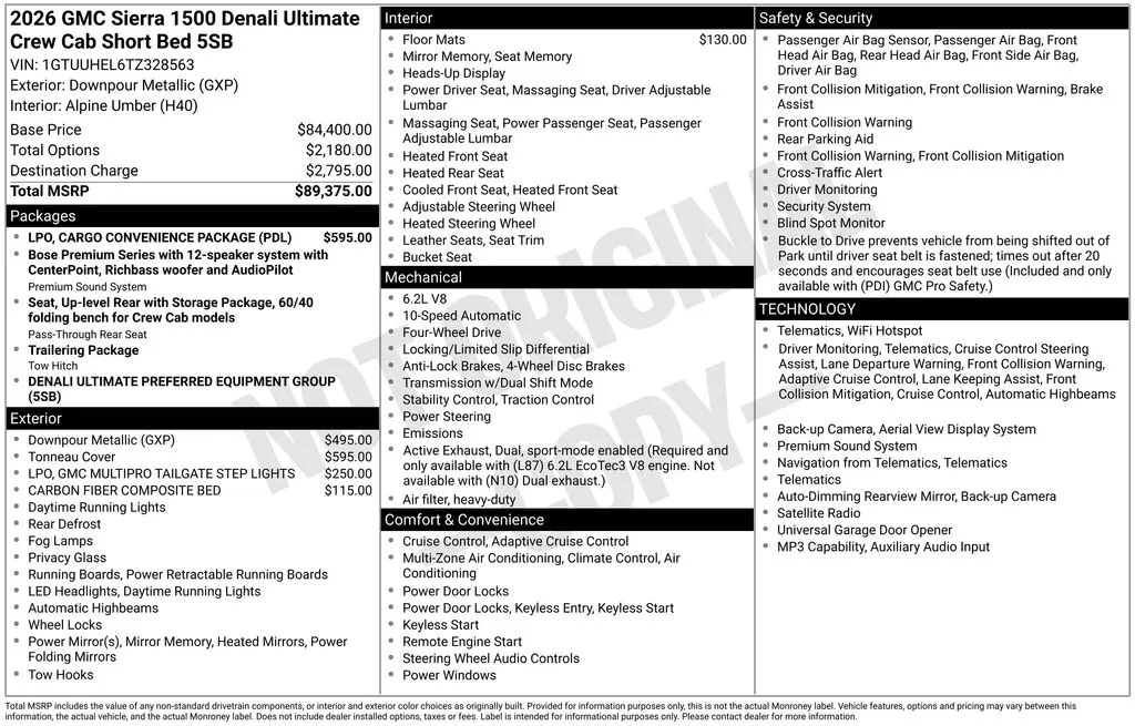 2026 GMC Sierra 1500 Denali Ultimate for sale in Pensacola, FL