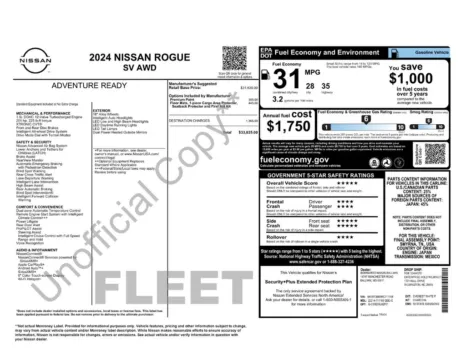 Silver 2024 Nissan Rogue SV for sale in Pensacola, FL