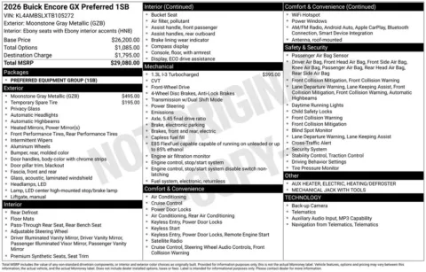 Gray 2026 Buick Encore GX Preferred for sale in Pensacola, FL