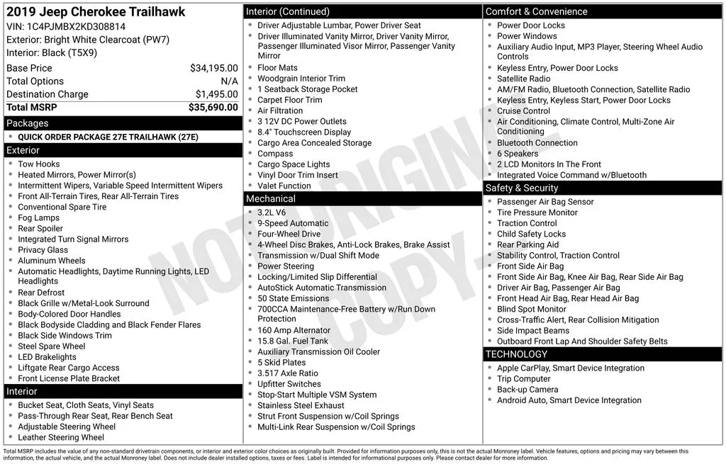 2019 Jeep Cherokee Trailhawk for sale in Pensacola, FL