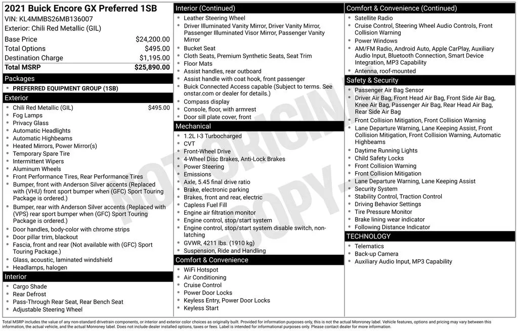 2021 Buick Encore GX Preferred for sale in Pensacola, FL