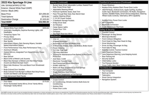 White 2023 Kia Sportage X-Line for sale in Pensacola, FL