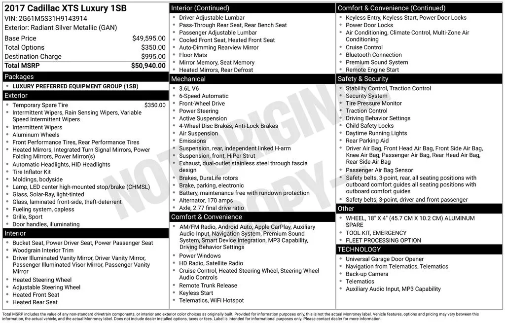 2017 Cadillac XTS Luxury for sale in Pensacola, FL