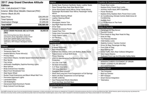 Silver 2017 Jeep Grand Cherokee Altitude for sale in Pensacola, FL