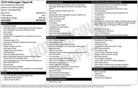 More photos of 2018 Volkswagen Tiguan 2.0T SE at Step One Cadillac Buick GMC Pensacola, FL