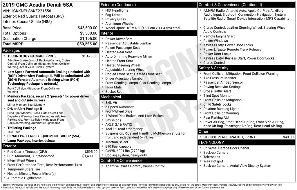 2019 GMC Acadia Denali for sale in Pensacola, FL