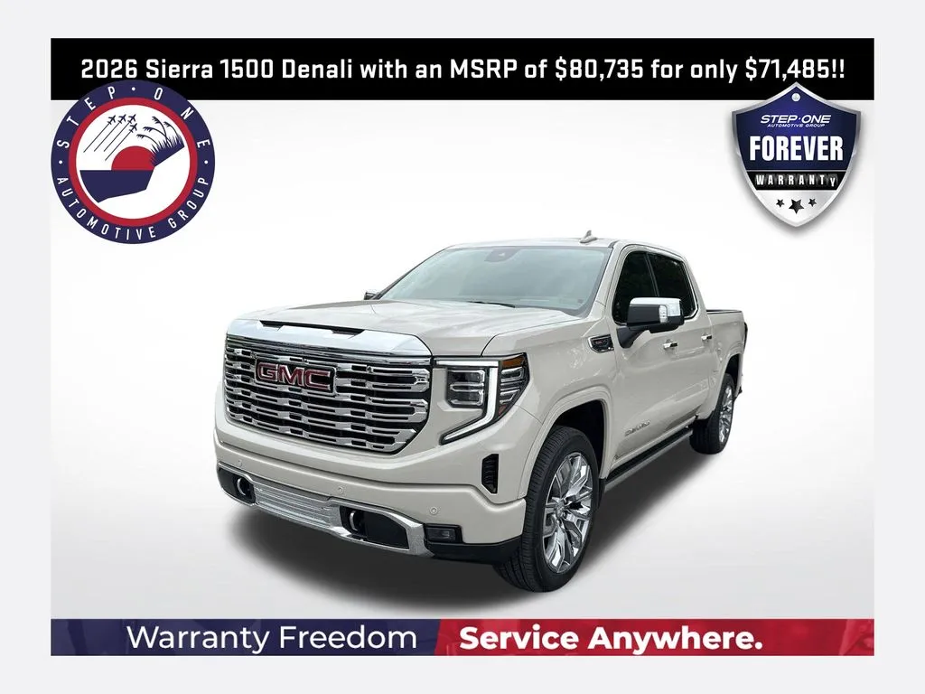 White 2026 GMC Sierra 1500 Denali for sale in Pensacola, FL