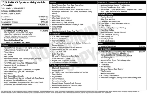 Black 2021 BMW X3 sDrive30i for sale in Pensacola, FL