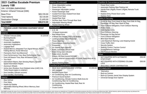 Red 2021 Cadillac Escalade Premium Luxury for sale in Pensacola, FL