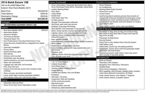 Gray 2016 Buick Encore for sale in Pensacola, FL