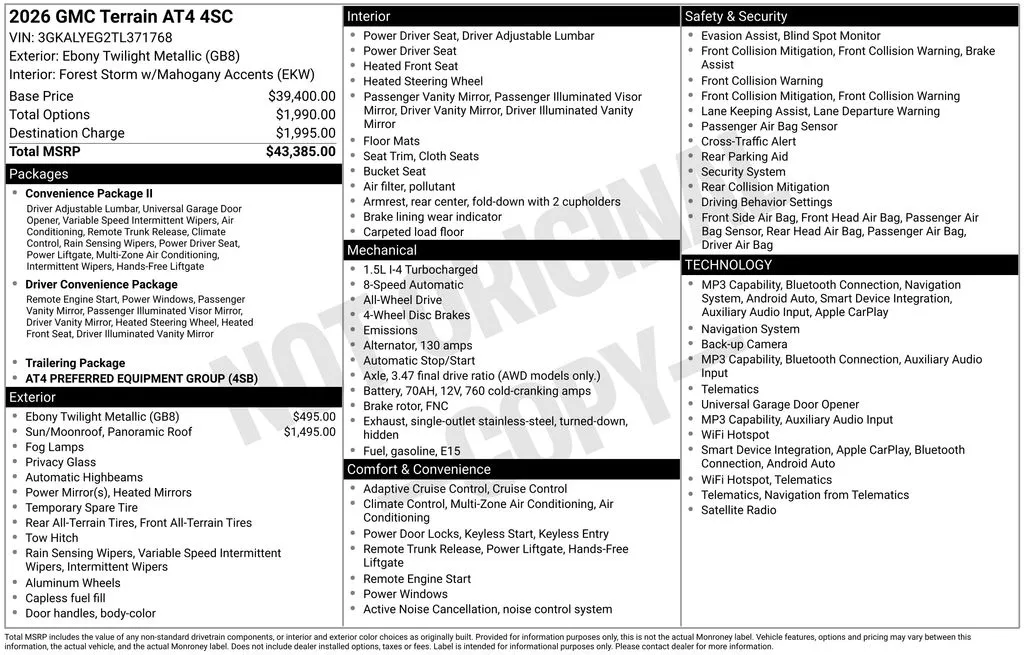 2026 GMC Terrain AT4 for sale in Pensacola, FL