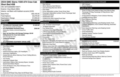 Black 2024 GMC Sierra 1500 AT4 for sale in Pensacola, FL