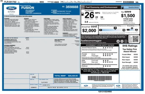 White 2014 Ford Fusion SE for sale in Pensacola, FL