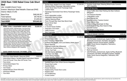 Blue 2020 Ram 1500 Rebel for sale in Pensacola, FL