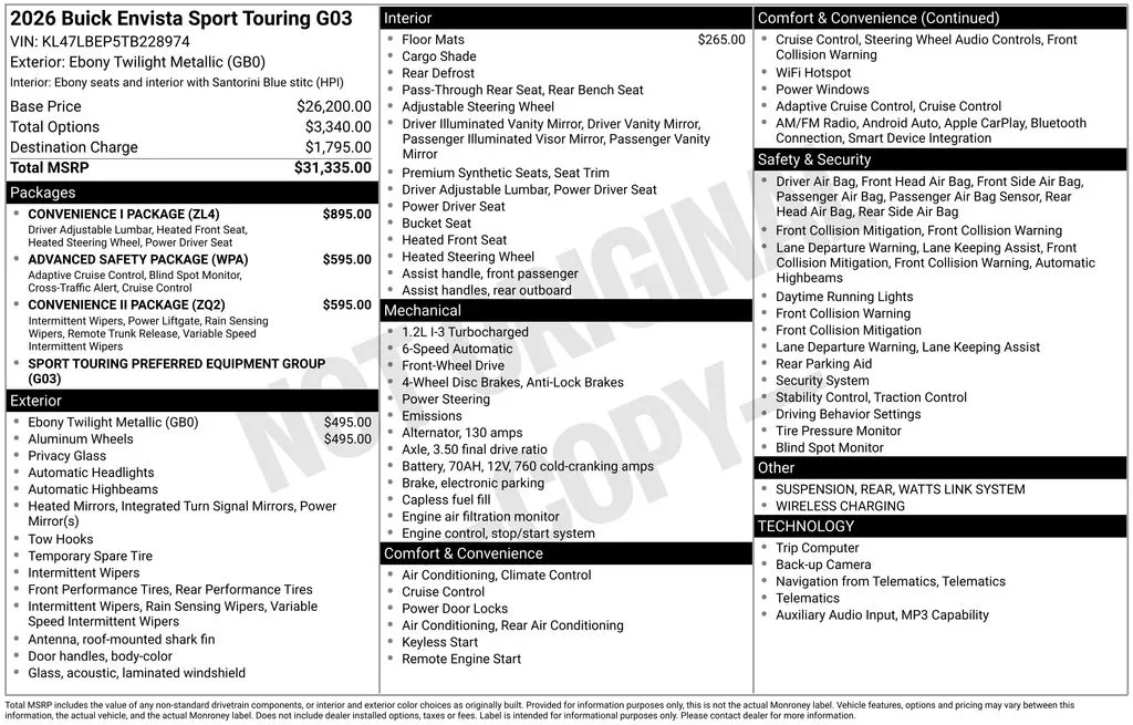 2026 Buick Envista Sport Touring for sale in Pensacola, FL