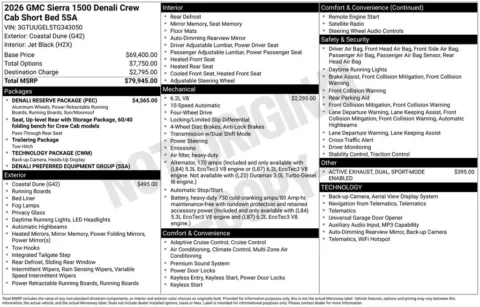White 2026 GMC Sierra 1500 Denali for sale in Pensacola, FL