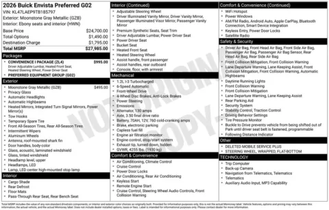 Gray 2026 Buick Envista Preferred for sale in Pensacola, FL